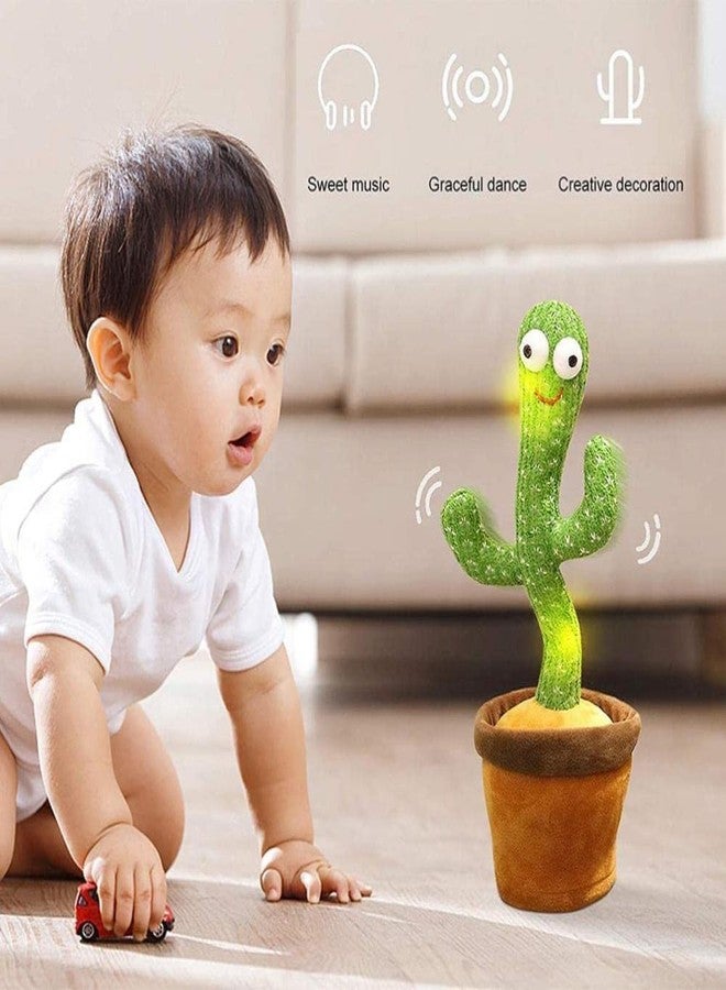 53 ARTS Cactus Dancing Cactus Talking Toy, Cactus Plush Toy, Wriggle & Singing Recording Repeat What You Say Funny Education Toys for Babies Children Playing, Home Decorate - Image 3